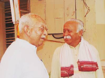Sudarshan and Mohan Bhagwat : Outgoing and New RSS Chief