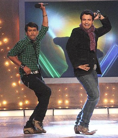 Dinesh Lal and Vinay Anand on Dance Sangram stage