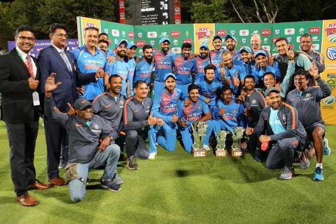 बीसबीसो सीरीज जीत के बीसीसीआई टीम इतिहास बनवलसि